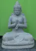  Product image 3 of the product “Seated Dewi Sri made of Riverstone in Dharmachakra gesture of wheel of the teaching of the Dharma, H. 80cm. ”